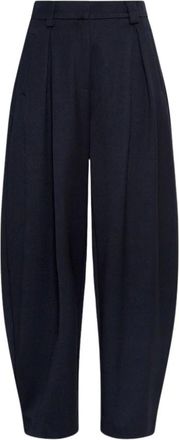 Moss Copenhagen Wijde broek - Dames - Broeken - Zwart - Maat: XS Zijde