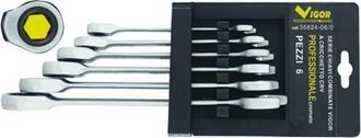 Vigor Serie De Llaves Combinadas Vigor Con Perno De 6 Piezas