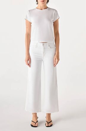 Amo Robbie Cropped Flare Jeans In White