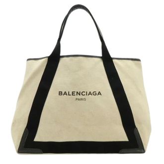 Balenciaga Pre-owned Tote Bags, female, Beige, Size: ONE SIZE Pre-owned Navy Cabas Tote Bag