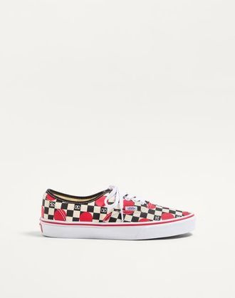 Valentino Garavani Valentino Garavani And Vans Low-Top Trainer In Fabric With VLogo Checkerboard Print And Polka Dot Detail