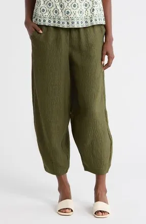 Max Studio Drawstring Lantern Pants in Heather Olive at Nordstrom Rack, Size X-Small