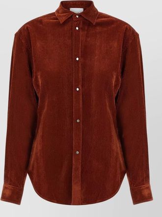 Nude velvet shirt
