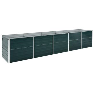vidaXL Arriate De Jard&iacute;n De Acero Galvanizado Verde 400x80x77 Cm Vidaxl