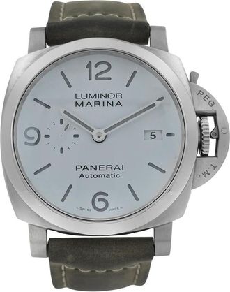Officine Panerai Pre-owned Panerai Luminor White Dial Mens Watch PAM01314