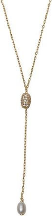 Argento Vivo Faux Pearl Drop Fire Ball Y-Necklace in Gold at Nordstrom