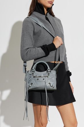 Balenciaga Le City Mini Handbag, Womens, Blue