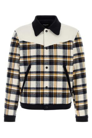 Dsquared2 Multicolor Check Pattern Bomber Jacket