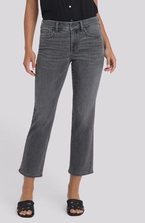 NYDJ Marilyn Floral Pocket Ankle Straight Leg Jeans in Dusty Ash at Nordstrom, Size 10P