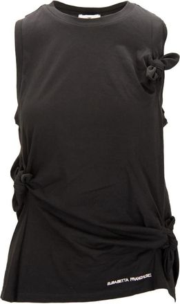 Elisabetta Franchi Sleeveless Tops - Dames - Tops zonder mouwen - Zwart - M - Katoen - Tops