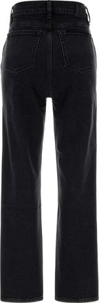 Anine Bing Womens Jane Jeans Black Cotton Elastane
