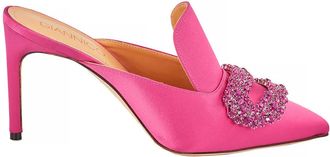 Giannico Ladies Daphne 85 Leather Heel Mules