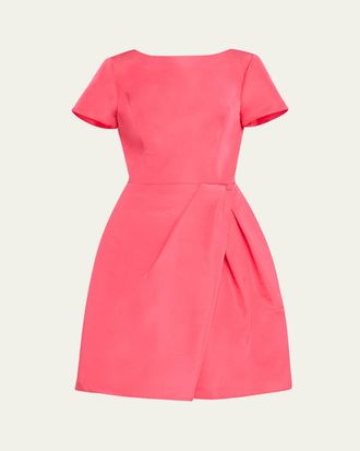 Carolina Herrera Icon Bateau Neck Short-Sleeve Dress