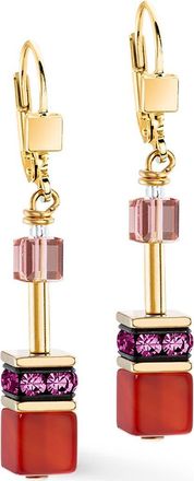 Coeur de Lion Geocube Iconic Precious Earring in Festive Red at Nordstrom