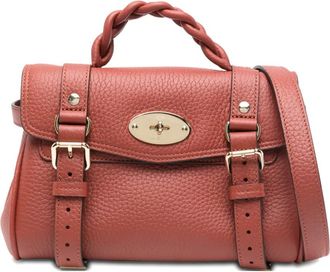 Mulberry Alexa mini-shopper met gevlochten handvat - Rood