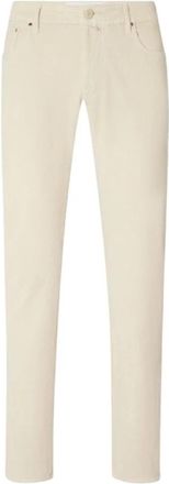 Jacob Cohen Nick Slim Broeken - Heren - Slim Fit Broeken - Wit - W36 - Katoen - Broeken