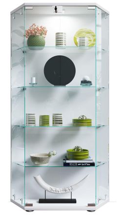 ebuy24 Ebuy24 - Vitrina De Vidrio Vcm De Pie Vitrina De Vidrio Con Vidrio De Seguridad Esg Dimensiones Aprox. Al. 114 X An. 83 X P. 17 Cm Soporte Vitrina Vid