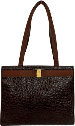 Ferragamo Leather Tote Bag (Pre-Owned)