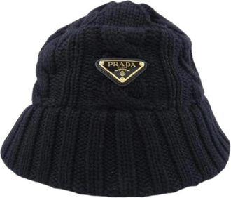 Prada Pre-owned Bucket Hat - Dames - Vintage Accessoires - Zwart - ONE Size - Vintage