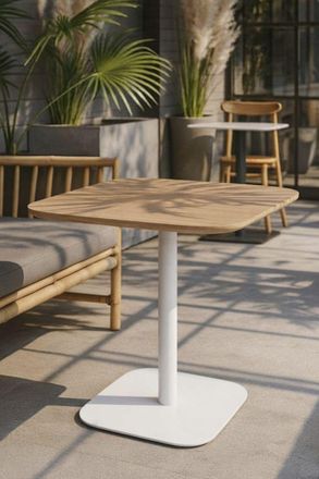 Regalos Miguel Estilo N&oacute;rdico - Mesa Sunset White 60 Cm - Madera Natural