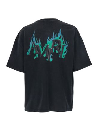 Amiri Logo-Embroidered T-Shirt - Black
