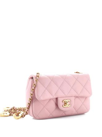 Chanel Sweet Heart Chain Flap Bag Quilted Lambskin Mini shoulder bag - Rosa