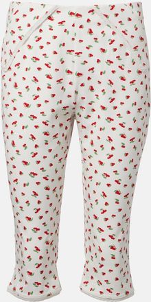 Poss&eacute; Pantaloni capri Ebony in misto cotone con stampa