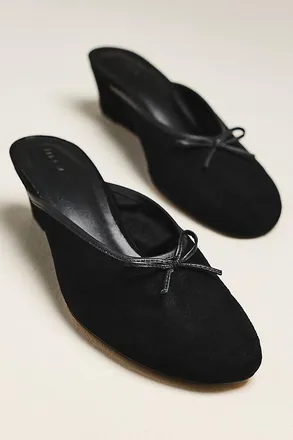 Maeve Velvet Wedge Mules