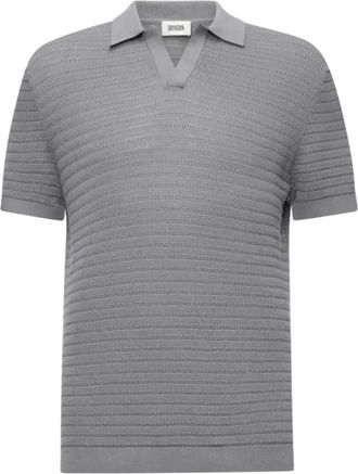 Drykorn Drykorn, Polo Shirts, male, Gray, Size: XL Mercerized Cotton Polo Shirt