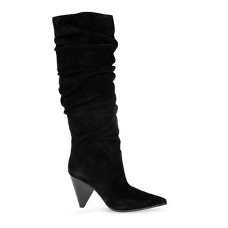 Michael Kors Botas altas de cuero fruncido Jayla - Shoes - Mujer - Negro - 37 1/2 EU