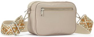 Lascana Umh&auml;ngetasche LASCANA Minibag, Damen, Gr. B/H/T: 19cm x 15cm x 8cm, grau (taupe), Stoff, Textil, unifarben, Taschen Umh&auml;ngetasche, mit auswechselbaren