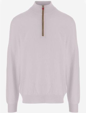 Kiton Heren, Truien, Paars, Maat: XL Kasjmier