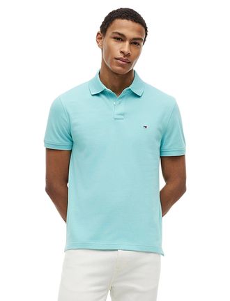 Tommy Hilfiger Poloshirt tommy hilfiger regular fit blauw 2 knoopjes