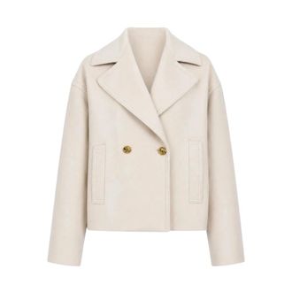Max Mara Caban de doble botonadura - Jackets - Mujer - Beige - 2XS