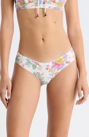 Rip Curl Half Moon Bay Cheeky Bikini Bottoms in Bone at Nordstrom, Size Xx-Small