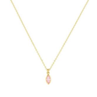 Set & Stones Marquise Birthstone Charm Necklace in Gold /October at Nordstrom