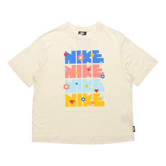 Nike (WMNS) Nike Sportswear Essential Printing Round-neck Beige DJ5377-111