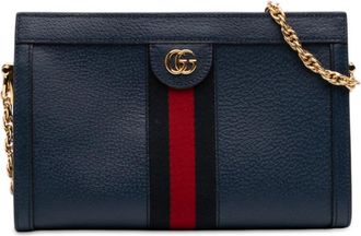Gucci Pre-owned Gucci Small Calfskin Web Ophidia Chain Crossbody Ladies 5X198M6TD0OOUXE2