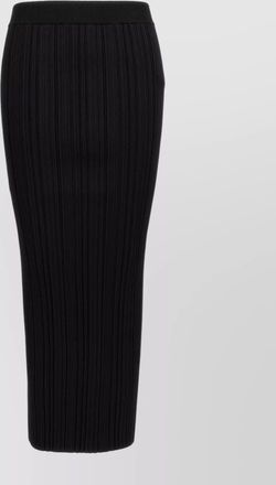 Balmain ribbed high-waisted midi skirt