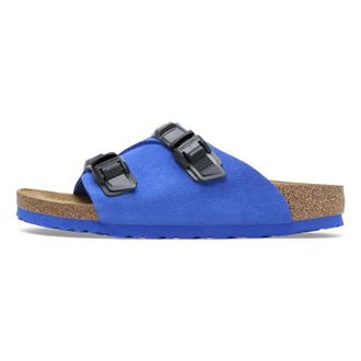Birkenstock Zrich Tech Suede Leather Sandals Ultra Blue 1026800