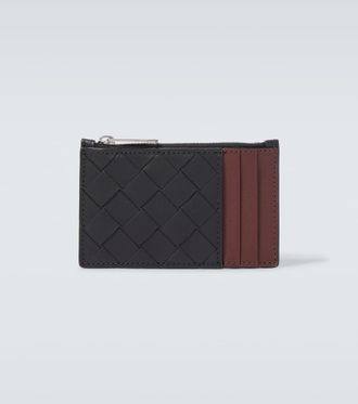 Bottega Veneta Intrecciato zip-up leather card case