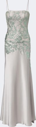 Costarellos Jennan sequined lace and satin gown
