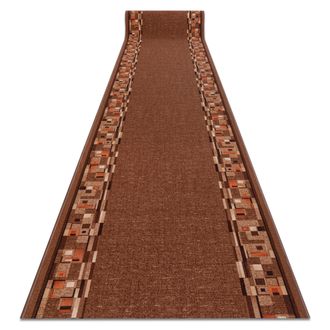 RugsX RugsX Anti-Slip Bombay Runner in Brown | Size: 100 cm x 490 cm