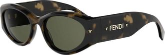 Fendi Screen Zonnebril - unisex - Accessoires - Bruin - Maat: 57 MM