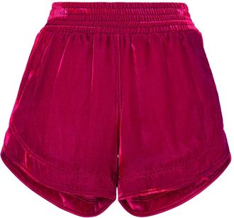 Philipp Plein Velvet Hot Pants - Dames - Bermuda - Roze - M - Rayon - Korte Broeken
