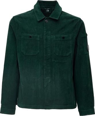 C.P. Company Corduroy Overshirt - Heren - Casual Overhemden - Groen - L - Katoen - Overhemden