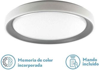 Fabrilamp Fabrilamp - Plafon Luanda 72w 3000-4000-6000k Gris Red.7x49,5d 7200lm Reg.intens. C.remoto C/memoria