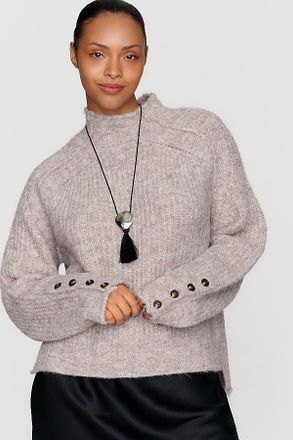 Pilcro Astrid Wool Blend Mock Neck Sweater