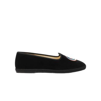 Scarosso Luxe fluwelen sloffen William IV - Heren - Loafers - Zwart - 43 EU - Katoen - Schoenen