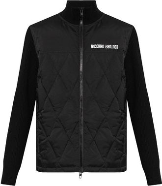 Moschino logo-embroidered jacket - men - Polyester - 50 - Black
